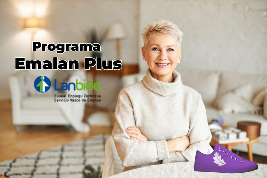 Mujer de 50 años beneficiaria del programa promovido por Lanbide denominado Emalan Plus